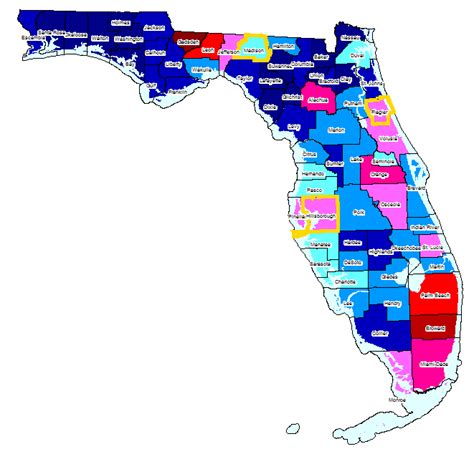 Florida Map with Zip Codes